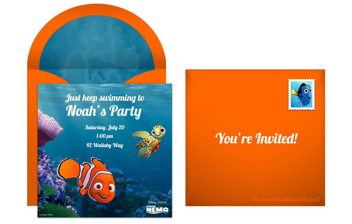 finding nemo online invitation