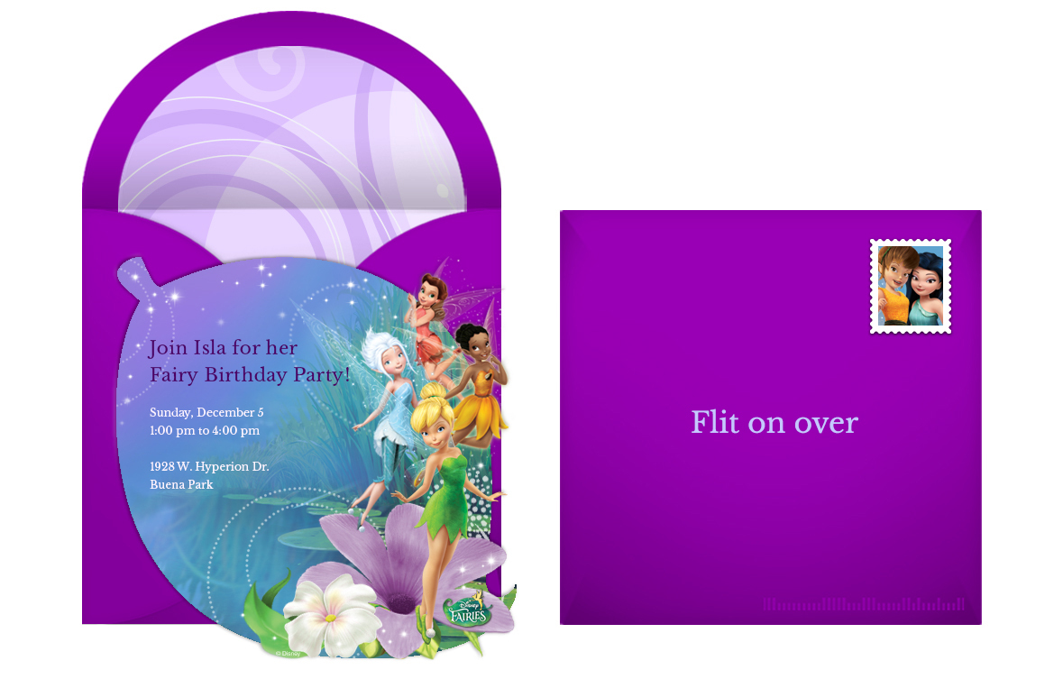 free disney fairies online invitation