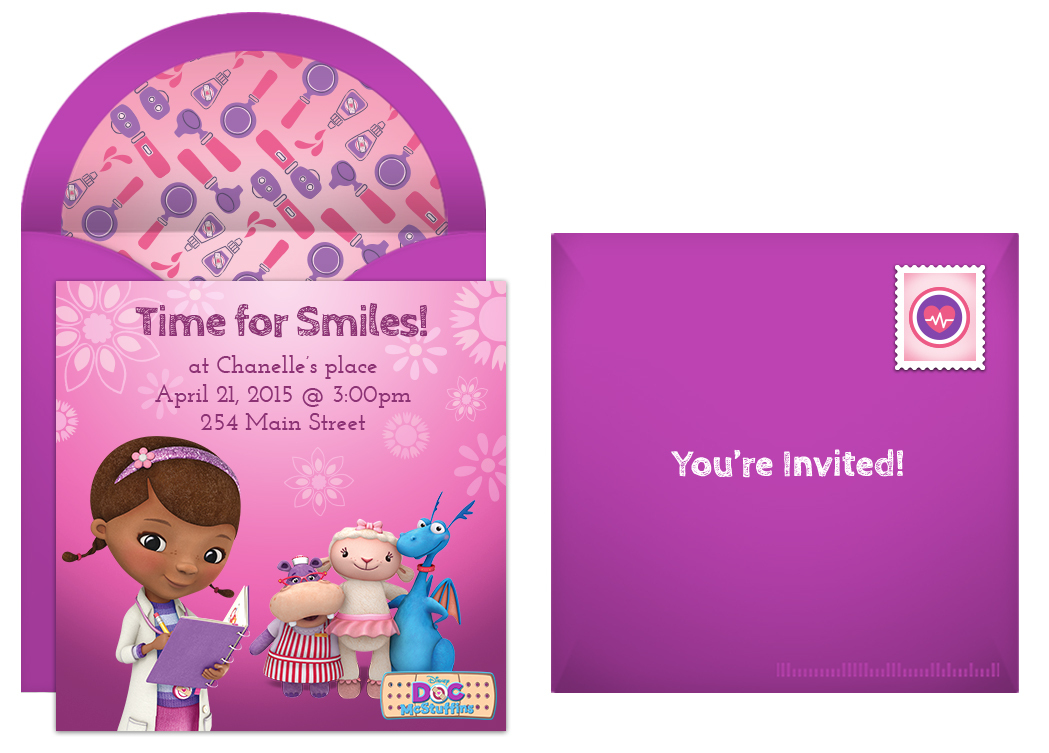 free doc mcstuffins online invitation